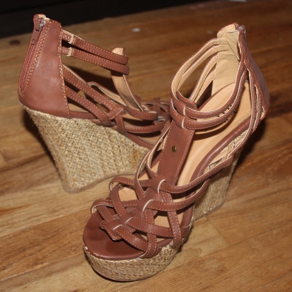 Wicker Sandal Wedges